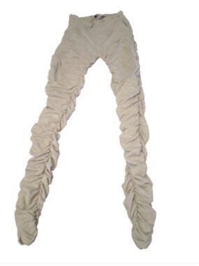 AKIRA Beige Ruched Track Pants